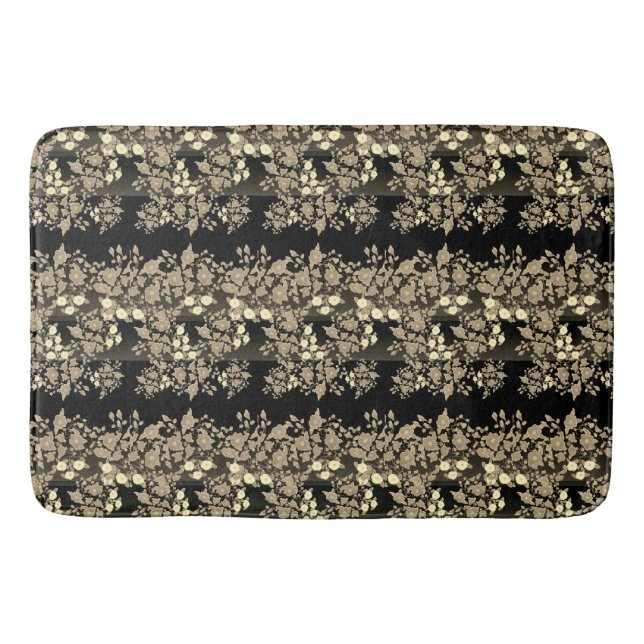 Tapis De Bain Crème Noire Et Chocolat (Devant)
