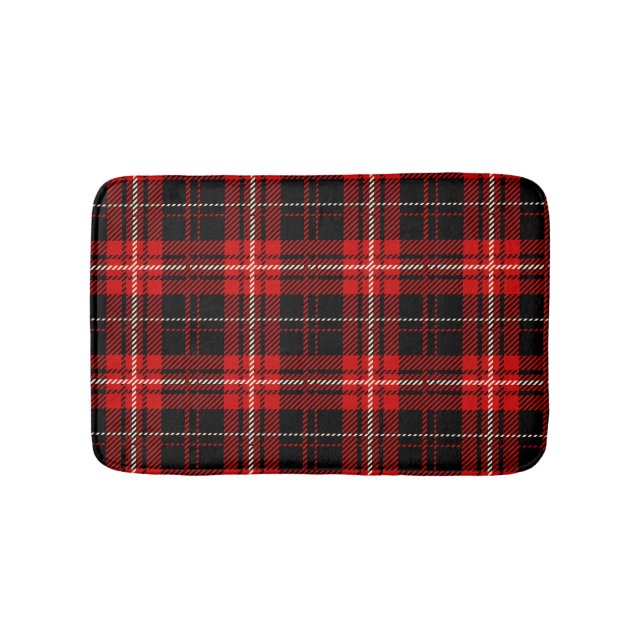 Tapis De Bain Crème noire rouge plaquée (Devant)
