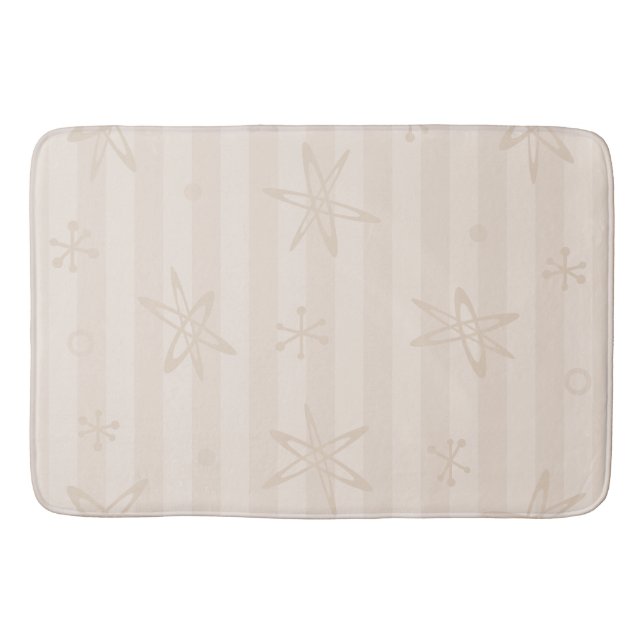 Tapis De Bain Crème pâle moderne du milieu du siècle (Devant)