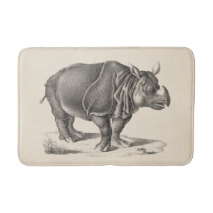 Tapis De Bain Croquis Brodtmann Rhinoceros