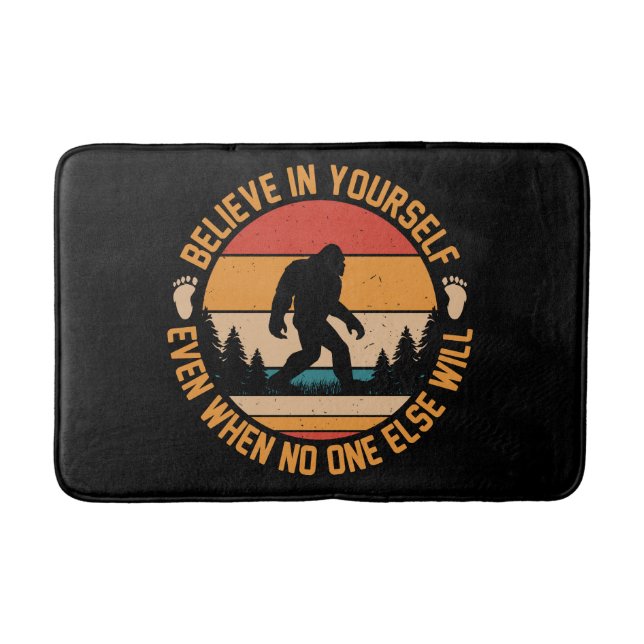 Tapis De Bain Croyez En Vous-Même Bigfoot Noir (Devant)
