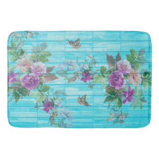 Tapis De Bain Cru de turquoise