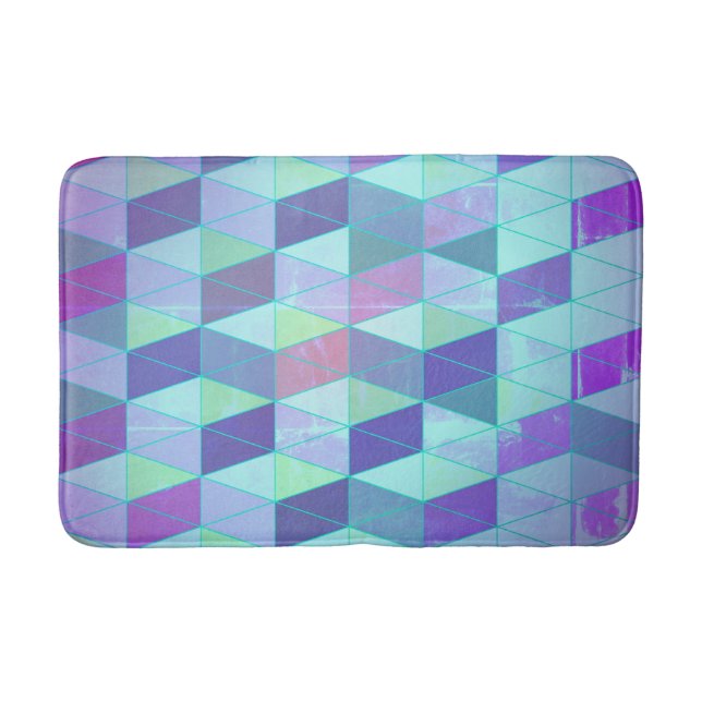Tapis De Bain Cubes en triangles Motif géométrique (Devant)