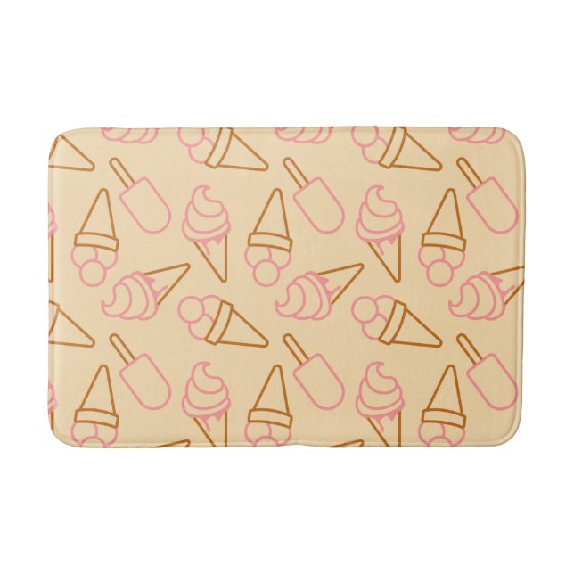 Tapis De Bain Cuisine estivale avec contours de glace (Devant)