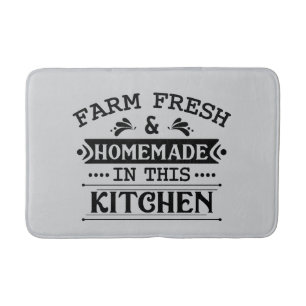 Tapis De Bain Cuisine maison fraîche de ferme mignonne