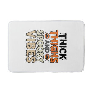 Tapis De Bain Cuisses Épaisses et Vibes Sombres Design Halloween