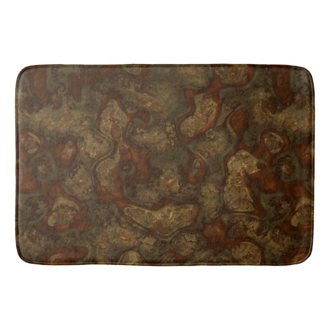 Tapis De Bain Cuivre et pierre de bronze Abstrait (Devant)