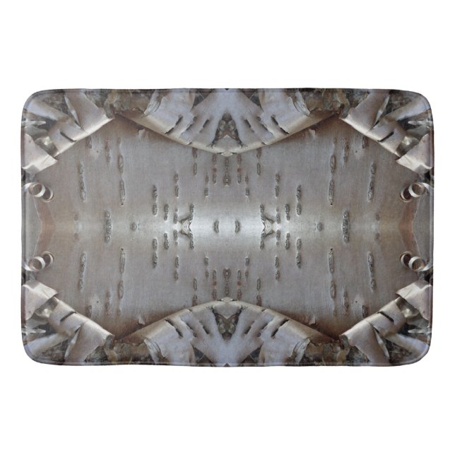 Tapis De Bain Curly Birch Bark Tree Rustic (Devant)
