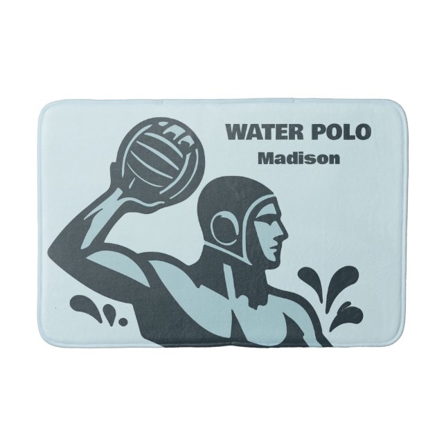 Tapis De Bain Custom Name Water Polo (Devant)