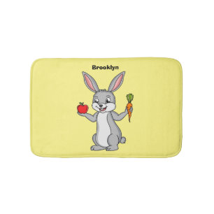 Tapis De Bain Cute bunny rabbit with vegetables