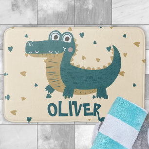 Tapis De Bain Cute Funny Baby Alligator Personnalisé