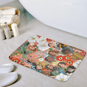 Tapis De Bain Cute International Women's Day Floral