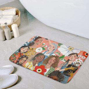 Tapis De Bain Cute International Women's Day Floral