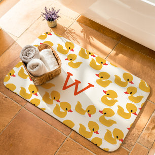Tapis De Bain Cute Jaune Duckkis en caoutchouc Monogramme