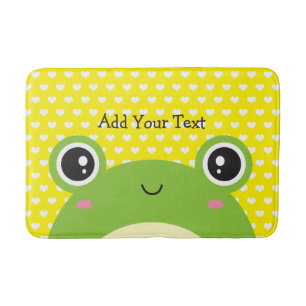 Tapis De Bain Cute Kawaii Peek-a-Boo Frog Personnalisé