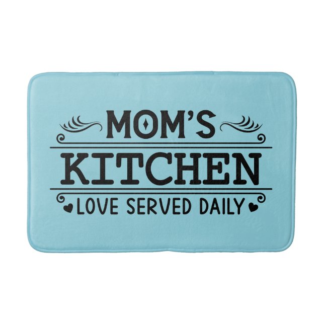 Tapis De Bain Cute Mom love kitchen word art  (Devant)