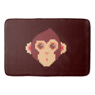Tapis De Bain Cute pixellisé visage singe carnet HP PC portable 