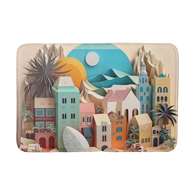 Tapis De Bain Cute plage maison scène (Devant)