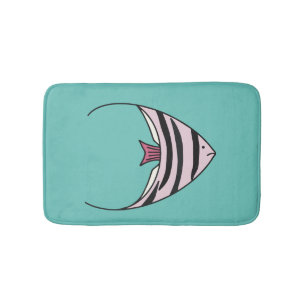 Tapis De Bain Cute poisson turquoise
