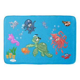 Tapis De Bain Cute Sea Creatures Bath Mat