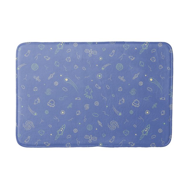 Tapis de bain Cute Space Doodle (Devant)