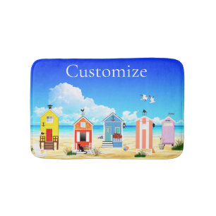 Tapis De Bain Cute Tiny Beach Shacks Thunder_Cove