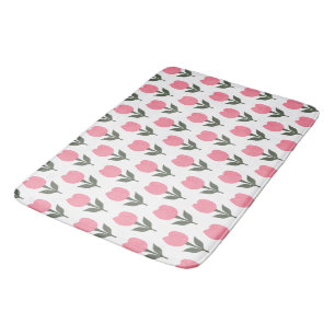 Tapis De Bain Cute Tulips fleurs motif   Toute couleur arrière -