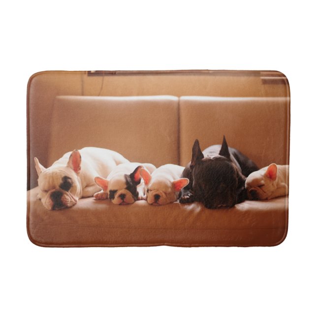 Tapis De Bain Cutest Baby Animals | French Bulldog Family (Devant)