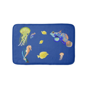 Tapis De Bain Cuve de poisson tropicale