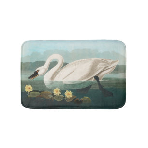 Tapis De Bain cygne audubon cygnes d'eau blanche