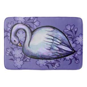 Tapis De Bain Cygne pourpre Fleur du lac Swans Swans