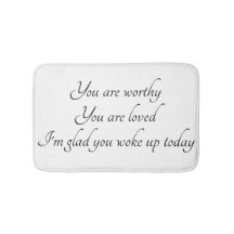 Tapis de bain "d'affirmation positive"