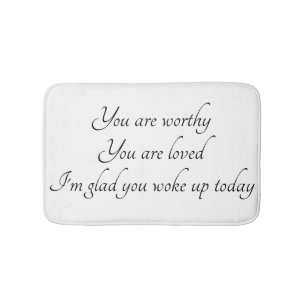Tapis de bain "d'affirmation positive"