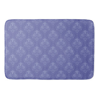Tapis De Bain Damas bleu périphérique