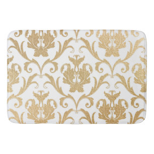 Tapis De Bain Damas de tourbillons d'or