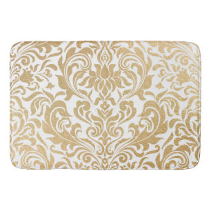 Tapis De Bain Damas de tourbillons d'or