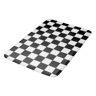 Tapis De Bain Damier noir et blanc