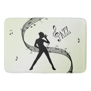 Tapis De Bain Danse Jazz Musique Olive Claire