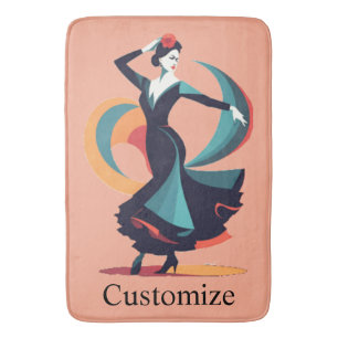 Tapis De Bain Danseuse flamenco Thunder_Cove