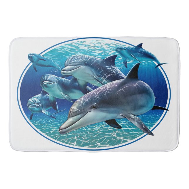 TAPIS DE BAIN DAUPHINS PAR EKLEKTIX (Devant)