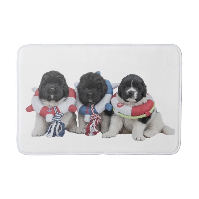 Tapis de bain de bébé de l'eau de Newfoundlands (Devant)