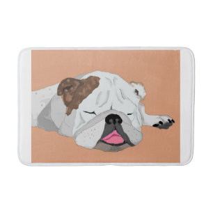tapis de bain de bouledogue