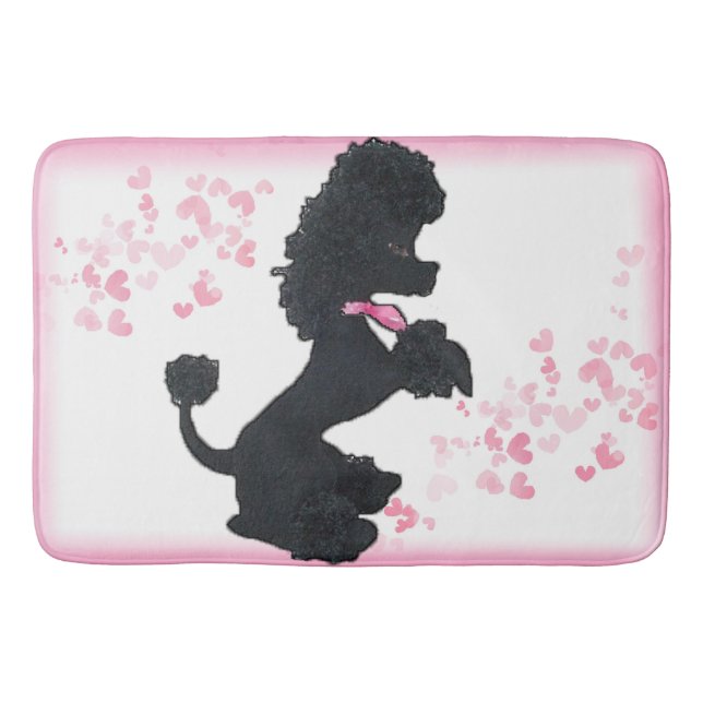 Tapis de bain de caniche et de coeur (Devant)