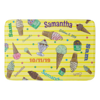 Tapis de bain de crème glacée personnalisé