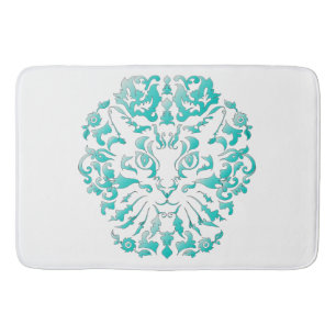 Tapis de bain de damassé de chat