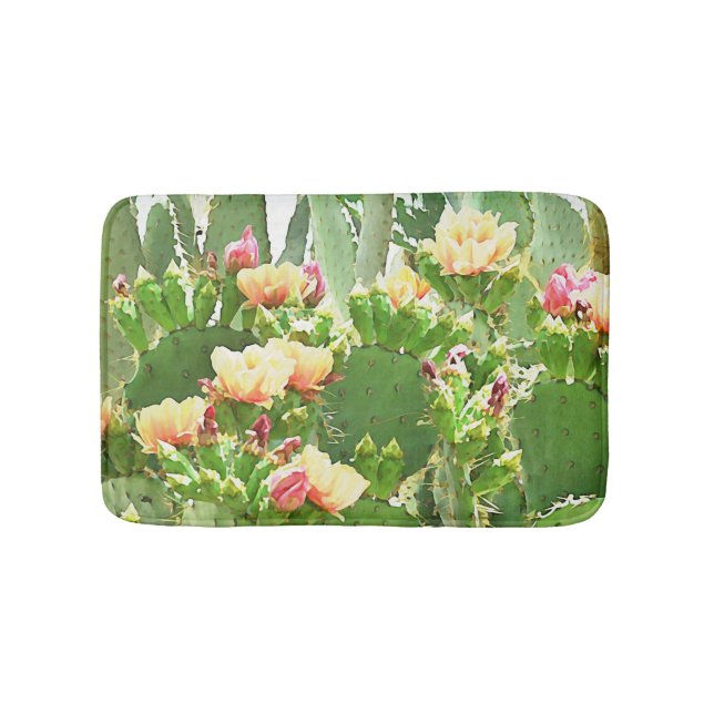 Tapis de bain de fleurs de figuier de barbarie (Devant)