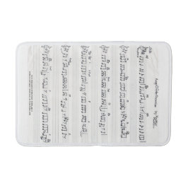 Tapis de bain de la feuille de musique manuscrit
