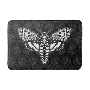 Tapis de bain de mite de tête de mort