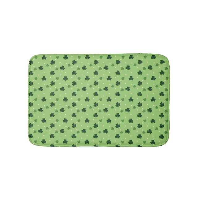 Tapis de bain de motif de shamrock (Devant)