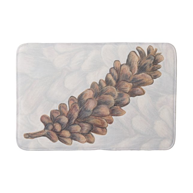 Tapis de bain de nature de cône de pin (Devant)